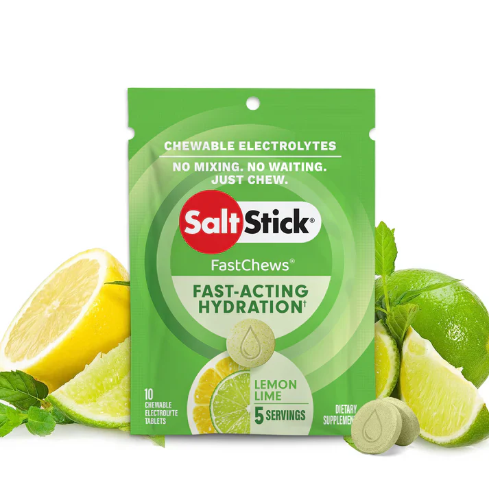 (4 Packs) SaltStick FastChews Lemon Lime 10ct Packet - Expiry Date: Oct 2026 - Image 3