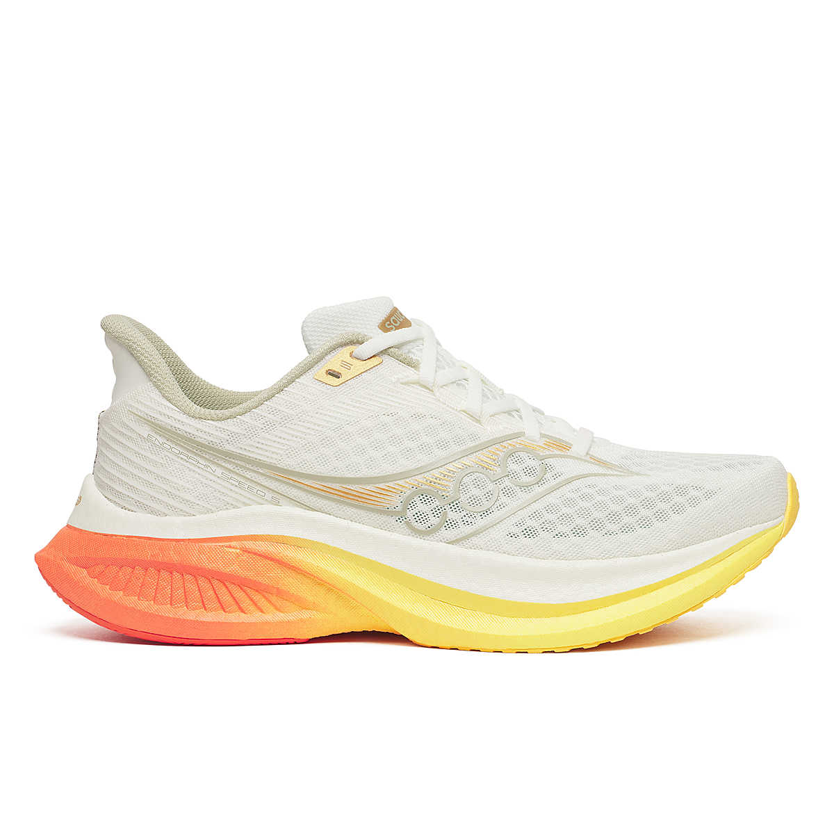 Saucony Men Endorphin Speed 5 Wide - Ivory / Fire - Image 2