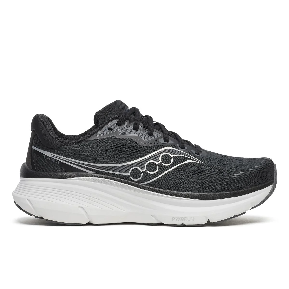 Saucony Men Guide 19 Wide - Black / Silver - Image 7
