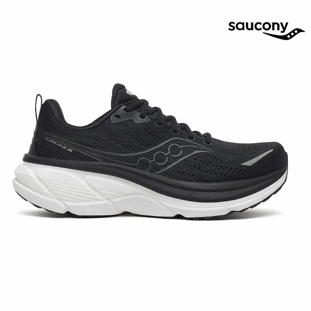 Saucony Men Hurricane 25 Wide - Black / White