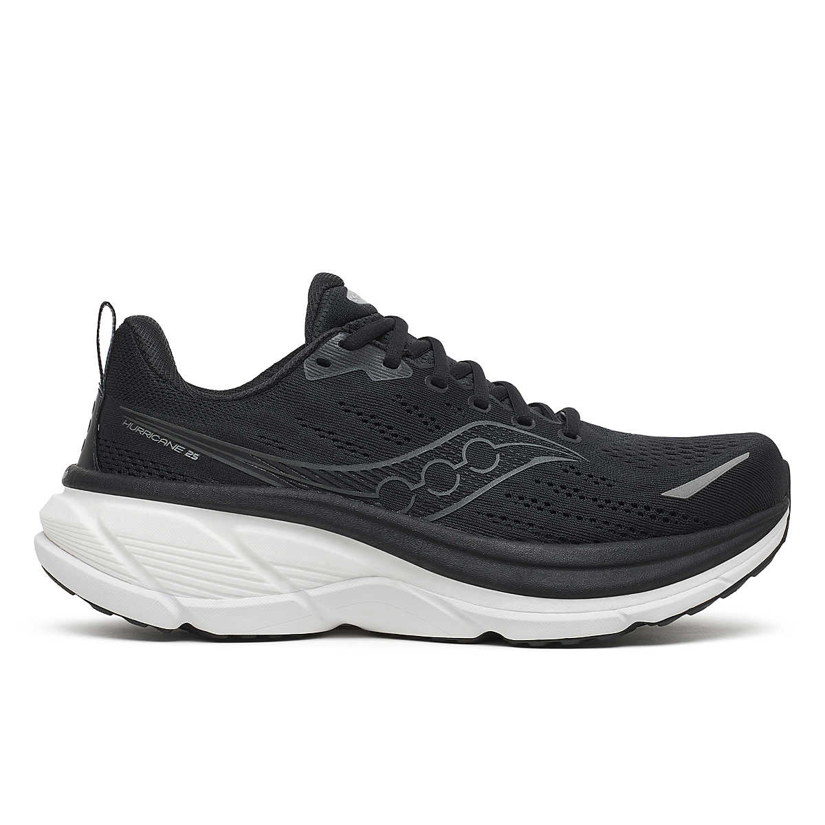 Saucony Men Hurricane 25 Wide - Black / White - Image 2