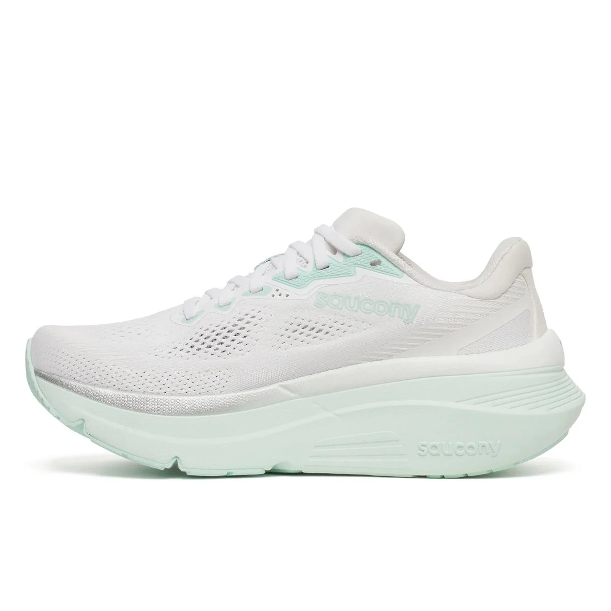 Saucony Women Guide 19 Wide - White / Hush - Image 6