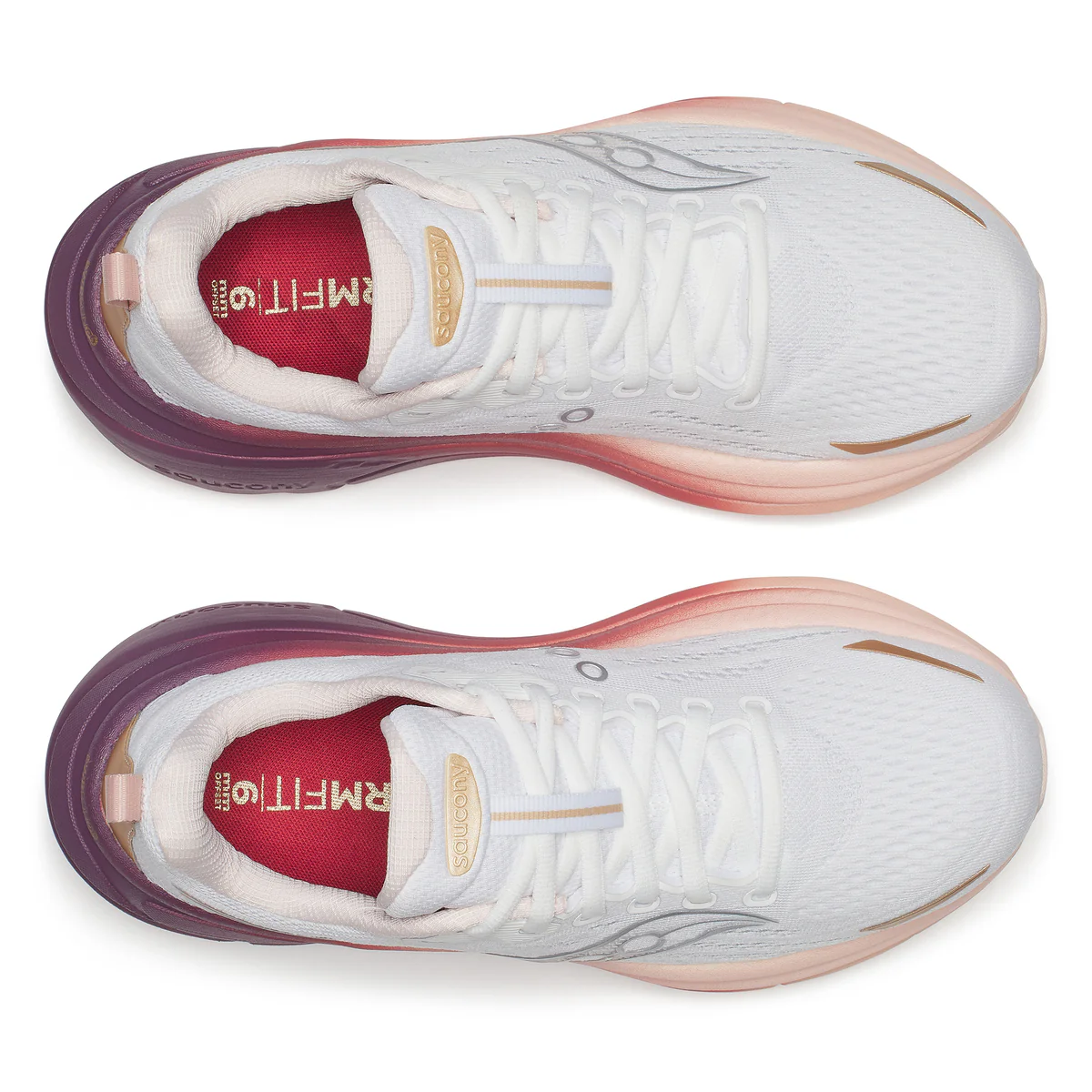 Saucony Women Hurricane 25 Wide - White / Cameo - Image 3
