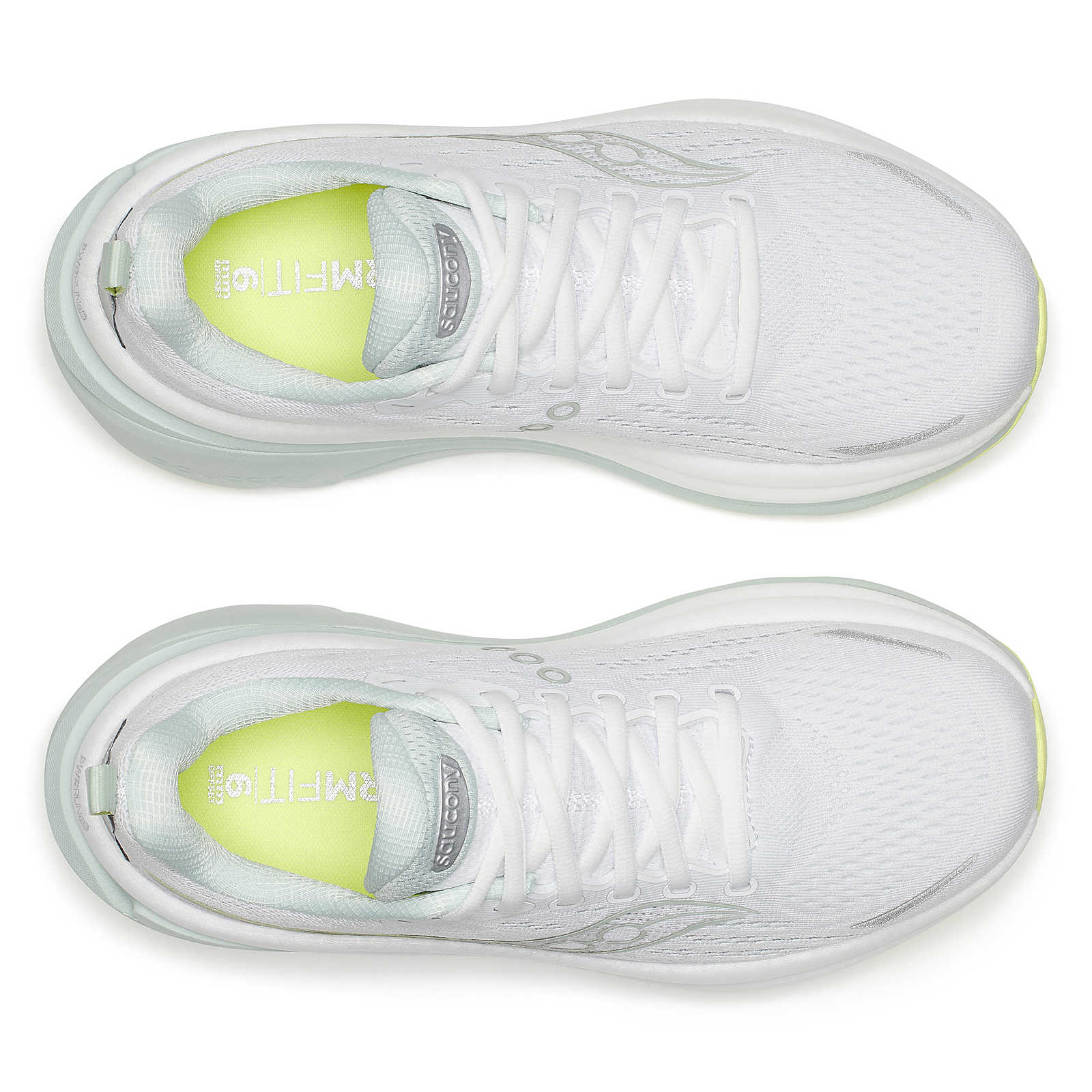 Saucony Women Hurricane 25 Wide - White / Mist - Image 3