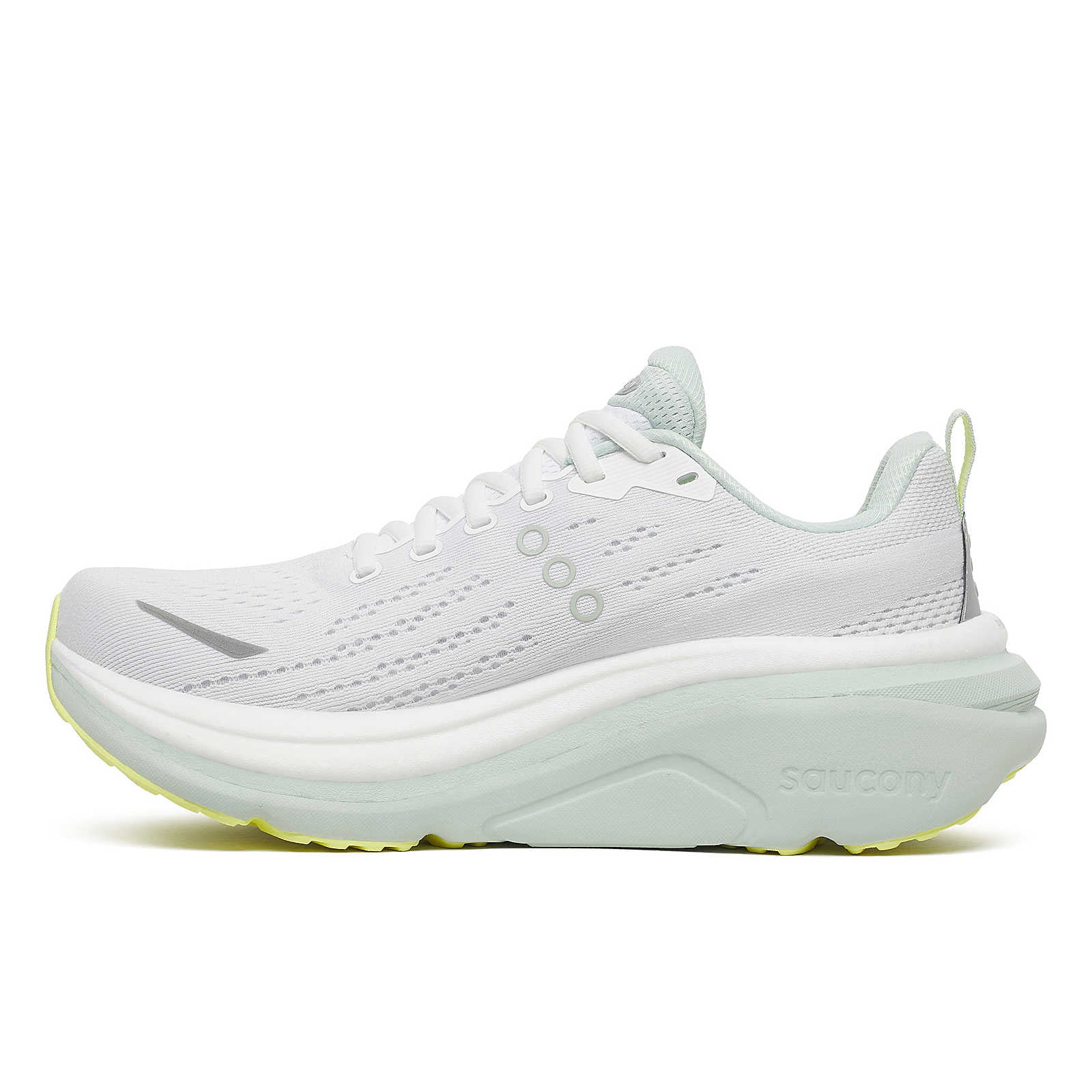 Saucony Women Hurricane 25 Wide - White / Mist - Image 6