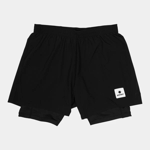 SAYSKY Men Pace 2 In 1 Shorts 5'' - Black - Image 5