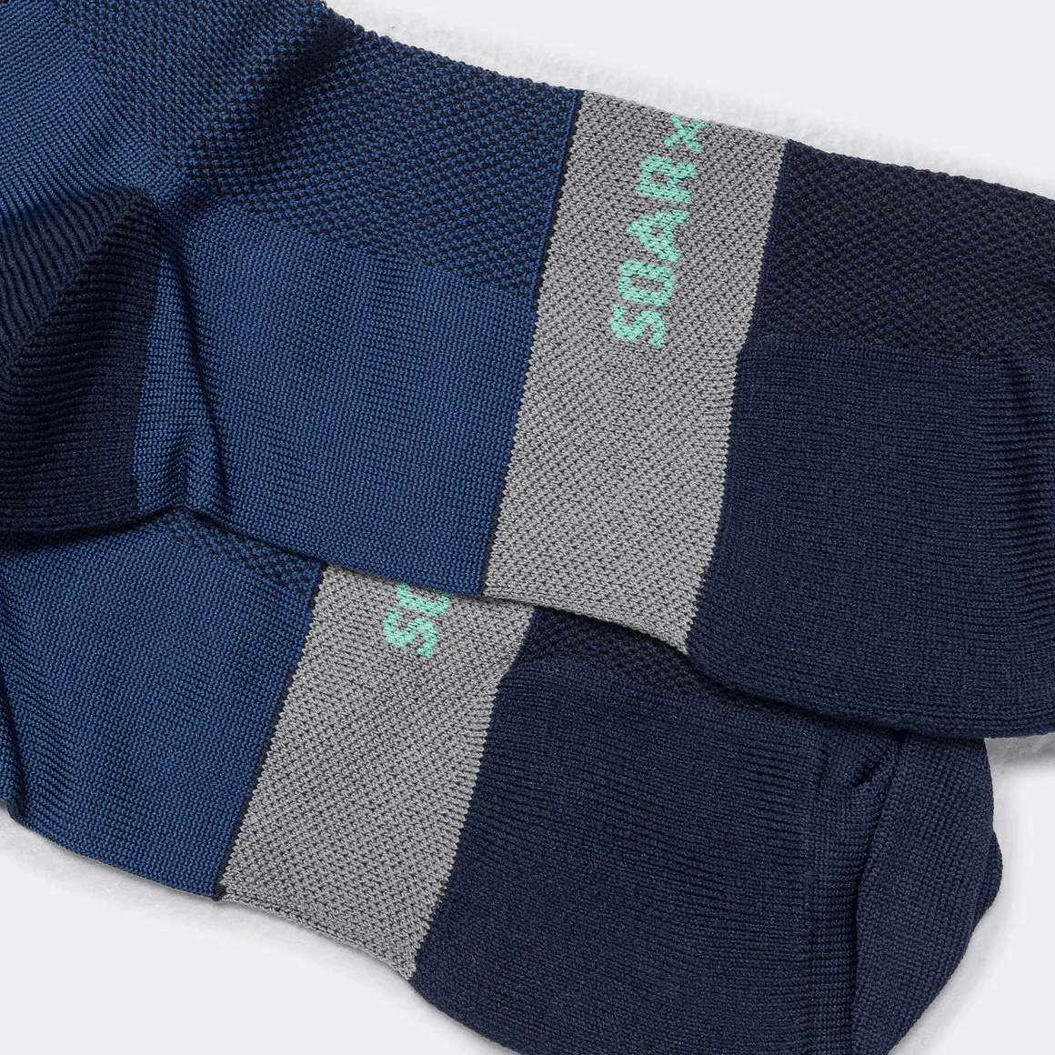 SOAR Running Unisex Crew Sock - Navy - Image 4